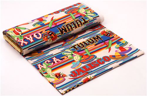 cream Mexico fabric Tulum by Alexander Henry USA 3