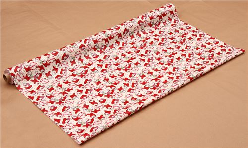 cream My Melody rabbit dot laminate fabric Sanrio Japan 3
