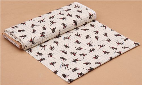 cream Ninja warriors fabric for boys Riley Blake Year Of The Ninja 5