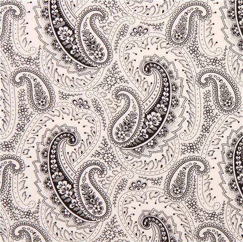 Tissu coton fleuri rouge et blanc - motif roses vintage - 100% coton