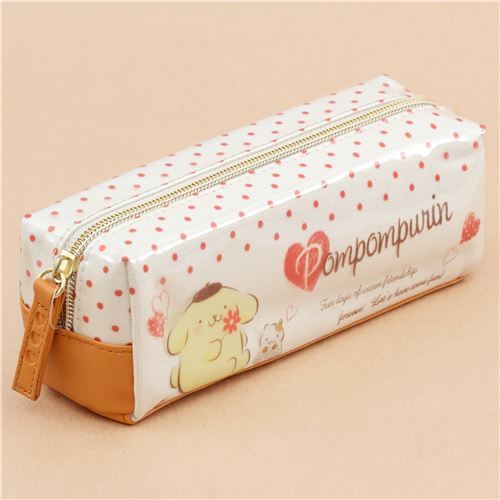 Cream Pompompurin Red Dot Heart Pencil Case From Japan Modes4u