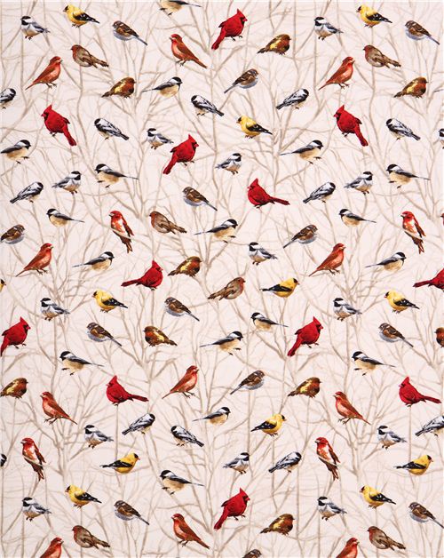 cream bird on branch fabric Timeless Treasures USA 3