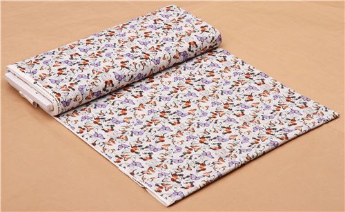 cream butterfly animal fabric by Andover USA 3