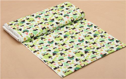 cream cute character flower anime fabric Manga fabric 4