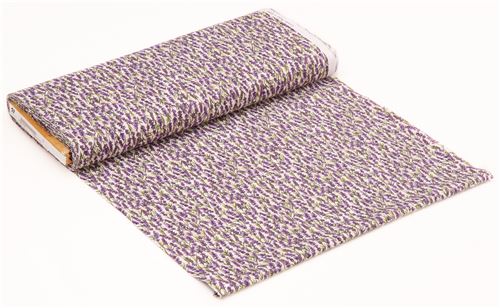cream fabric purple lavender flower by Northcott Porcelain 3