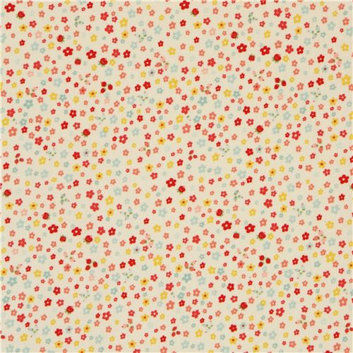 cream flower knit fabric by Riley Blake from the USA 2