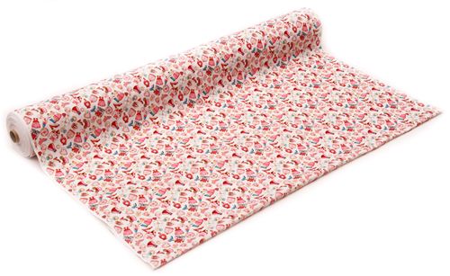 cream glitter Cinderella fairy tale castle shoe ring fabric by Kokka 3