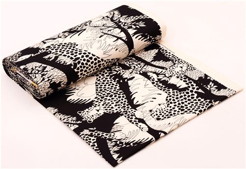 cream heavy oxford fabric Mogambo leopard Alexander Henry 3