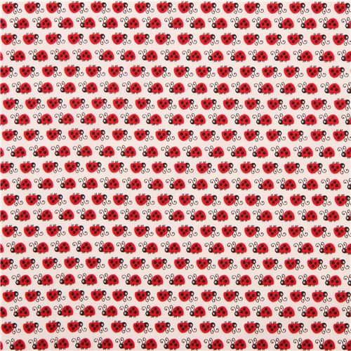 cream ladybug animal fabric Nutty Buddies Timeless Treasures 2