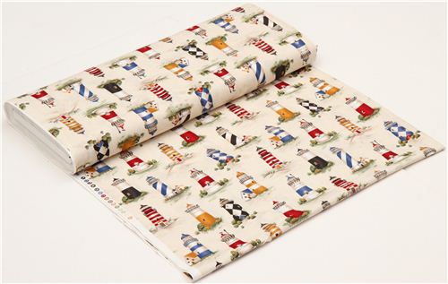 cream light house fabric by Timeless Treasures 3