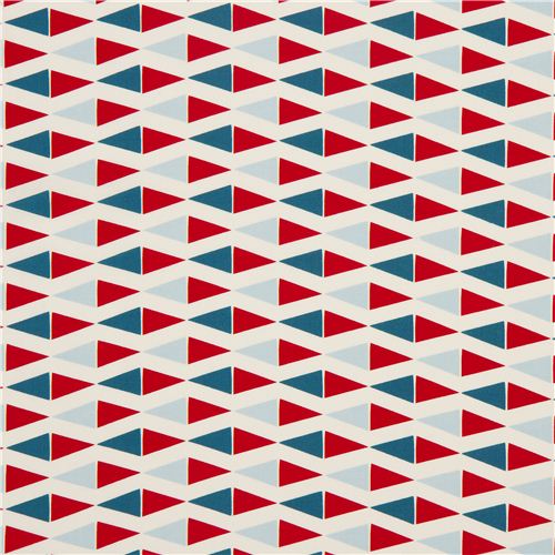 cream maritime birch flags organic fabric Flags red 2