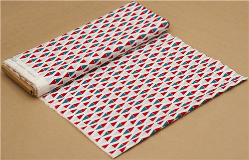 cream maritime birch flags organic fabric Flags red 3