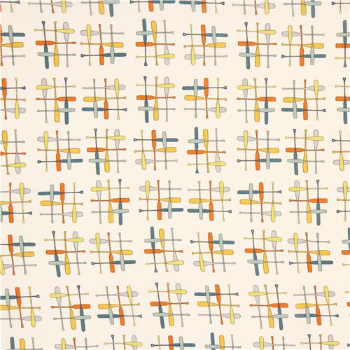 cream paddle organic fabric by birch from the USA 2