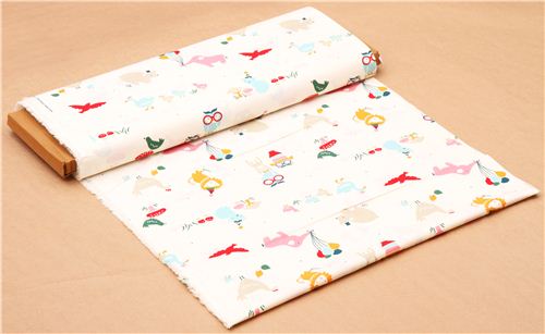 cream party animal bear birch organic fabric Everyday Party 3