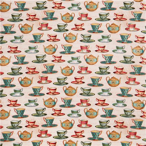 cream tea cup set fabric Tea Cups Lula Bijoux 4
