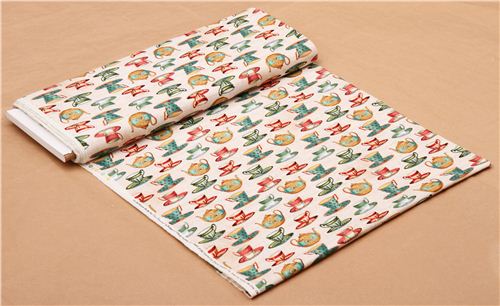 cream tea cup set fabric Tea Cups Lula Bijoux 5