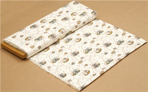 creme birch organic fabric from the USA sleeping animals 3