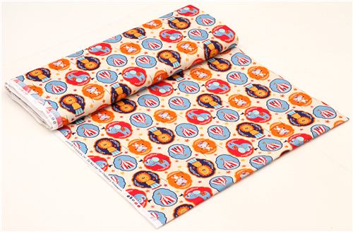 creme circus animal fabric from the USA 3