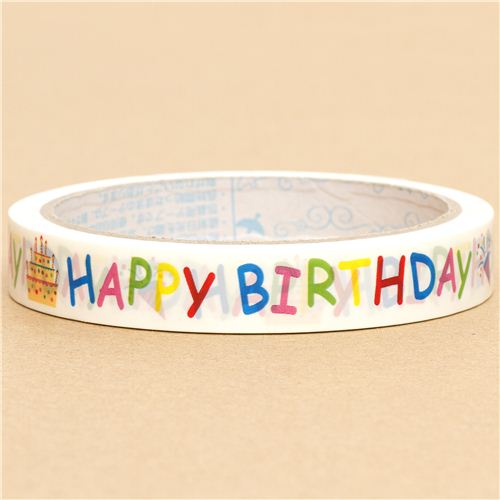 cute Birthday Deco Tape Happy Birthday cake other cute Tapes Deco