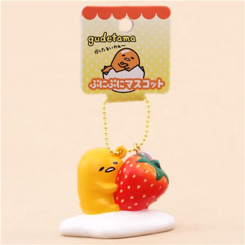 Cute Gudetama Egg Yolk With Strawberry Squishy Charm Kawaii Modes4u