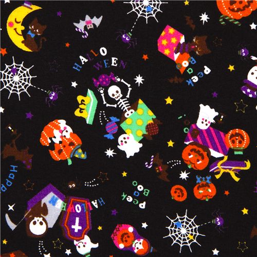 cute Halloween fabric matryoshka ghosts cats 2