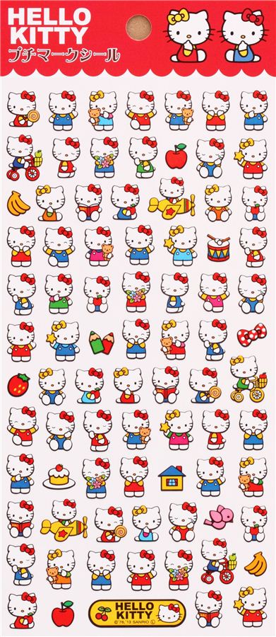 cute hello kitty sanrio stickers from japan apple airplane cute