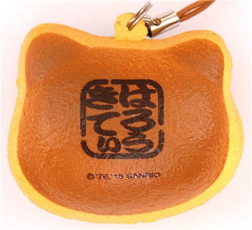 Joli squishy  beige Hello Kitty en forme de dorayaki aux haricots rouges 3