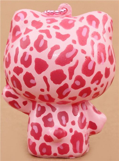 ciondolo squishy Hello Kitty costume rosa leopardato kawaii 3