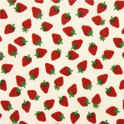 cute Kokka fabric with strawberries from Japan Fabric by Kokka - modes4u