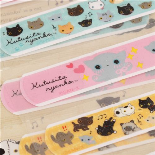 cute Kutusita Nyanko cat music glitter bandage band-aid 10 pieces - modeS4u