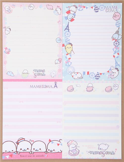 cute Mamegoma Letter Paper Set from Japan Letter Sets Stationery