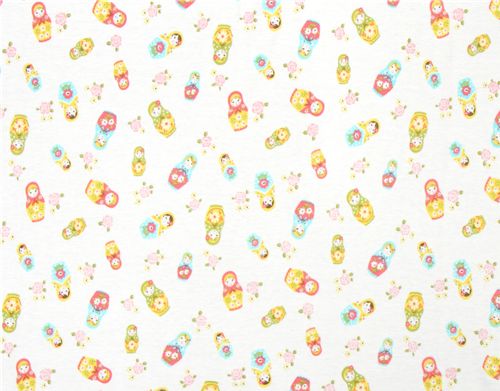 cute Matryoshka Jersey Kokka Fabric from Japan kawaii 2