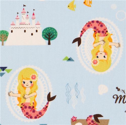 cute Mermaid Kokka fabric from Japan kawaii 1