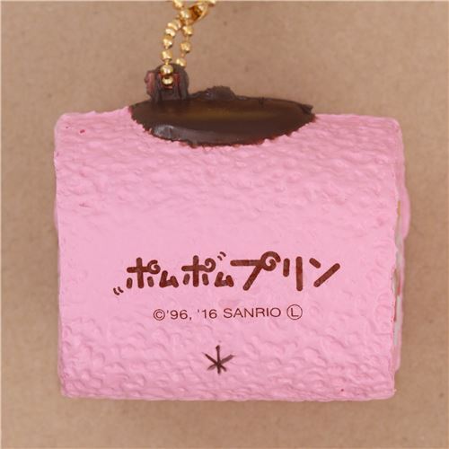 cute Pompompurin pink roll cake squishy for bag 2