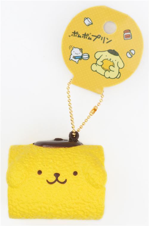 cute Pompompurin yellow roll cake squishy for bag 3