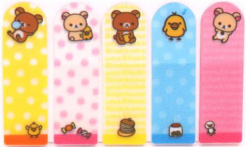 cute Rilakkuma bear chick index stickers bookmark sticker - Sticky Notes - Stickers - Stationery ...