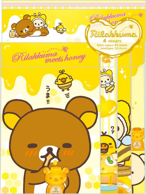 cute Rilakkuma bear honey Letter Set San-X - Letter Sets - Stationery ...