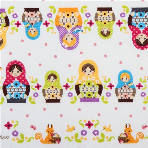 cute Russian dolls Kokka fabric from Japan babushka 1
