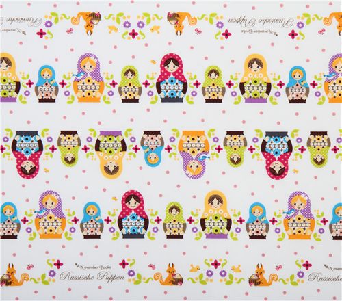 cute Russian dolls Kokka fabric from Japan babushka 2