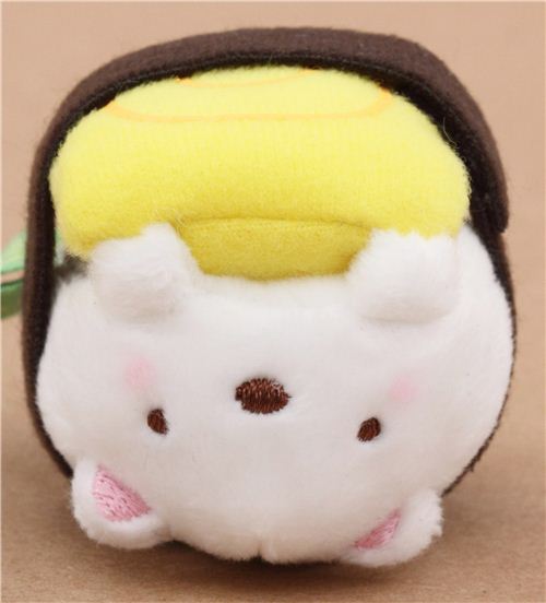 cute Sumikkogurashi Sushi polar bear mini plush toy by SanX modeS4u