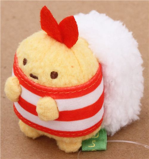 cute Sumikkogurashi Sushi prawn tempura mini plush toy by SanX