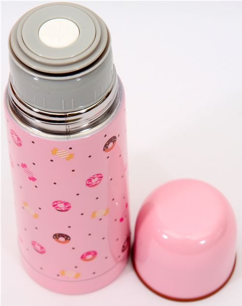 cute Thermo bottle with donuts candy dots Japan - modeS4u