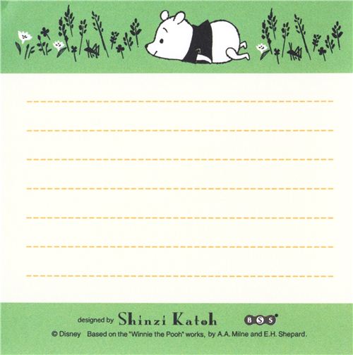 cute Winnie the Pooh bear memo pad paper block pad modeS4u