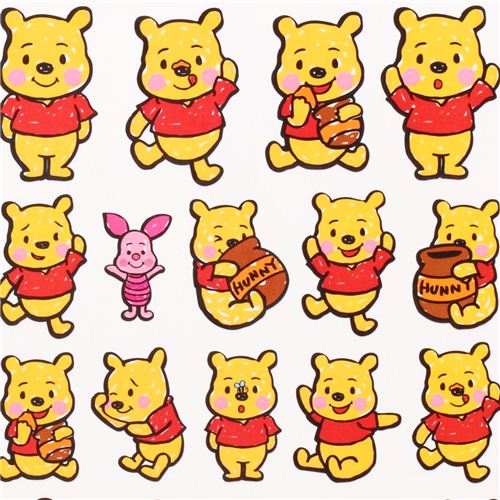 cute Winnie the Pooh sticker from Japan kawaii - Sticker Sheets ...