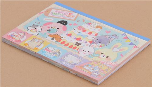 cute animal cake memo and Origami block Note Pad by Kamio - modeS4u