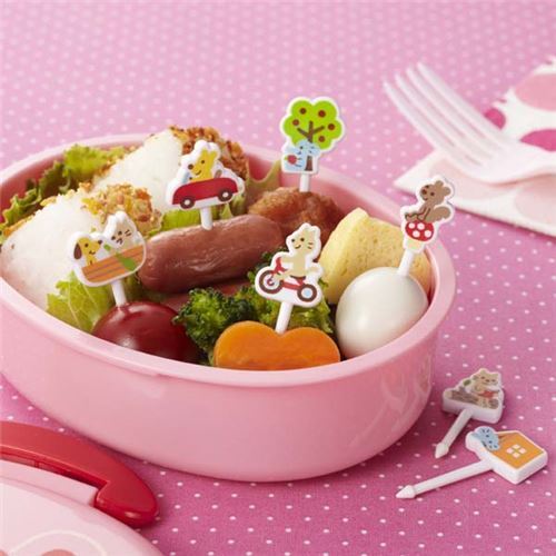cute animals food picks for Bento Box Lunch Box modeS4u