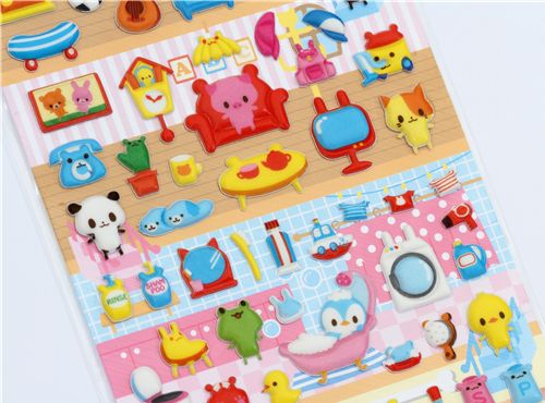 cute animals sponge sticker Japan kawaii - modeS4u