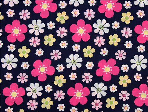 cute beautiful flower fabric 0.5m 2