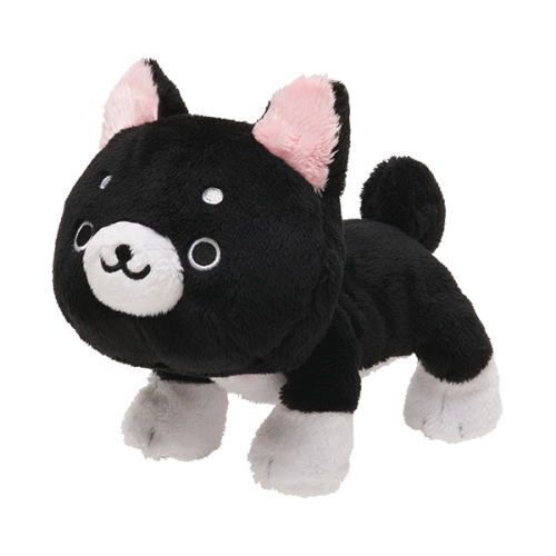 cute black and white Iiwaken dog plush toy with collar - Dog Plush ...