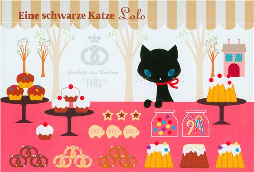cute black cats postcard set from Japan - Postcards - Stationery ...